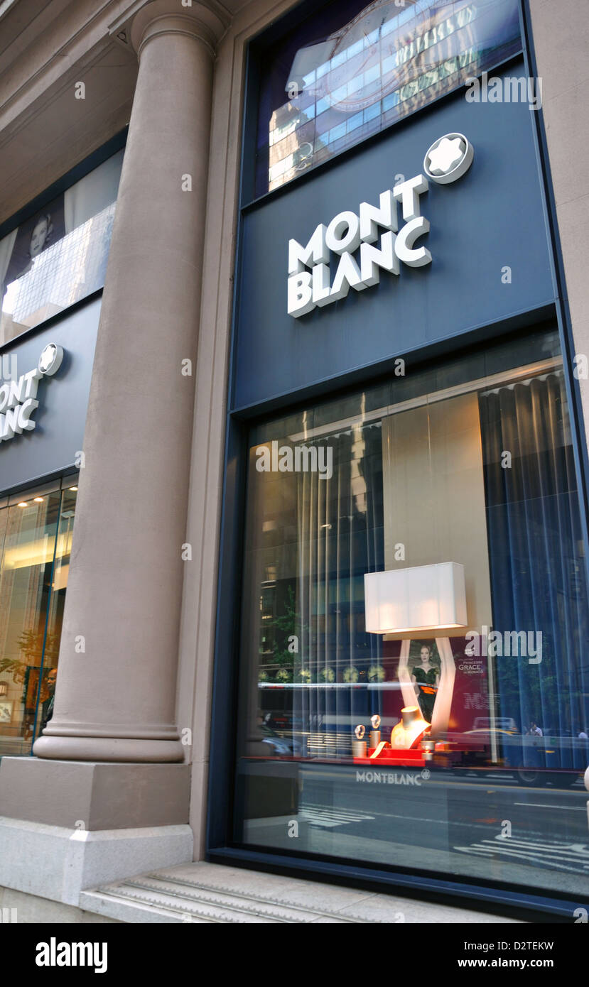 Mont Blanc luxury watches store, New York, USA Stock Photo - Alamy