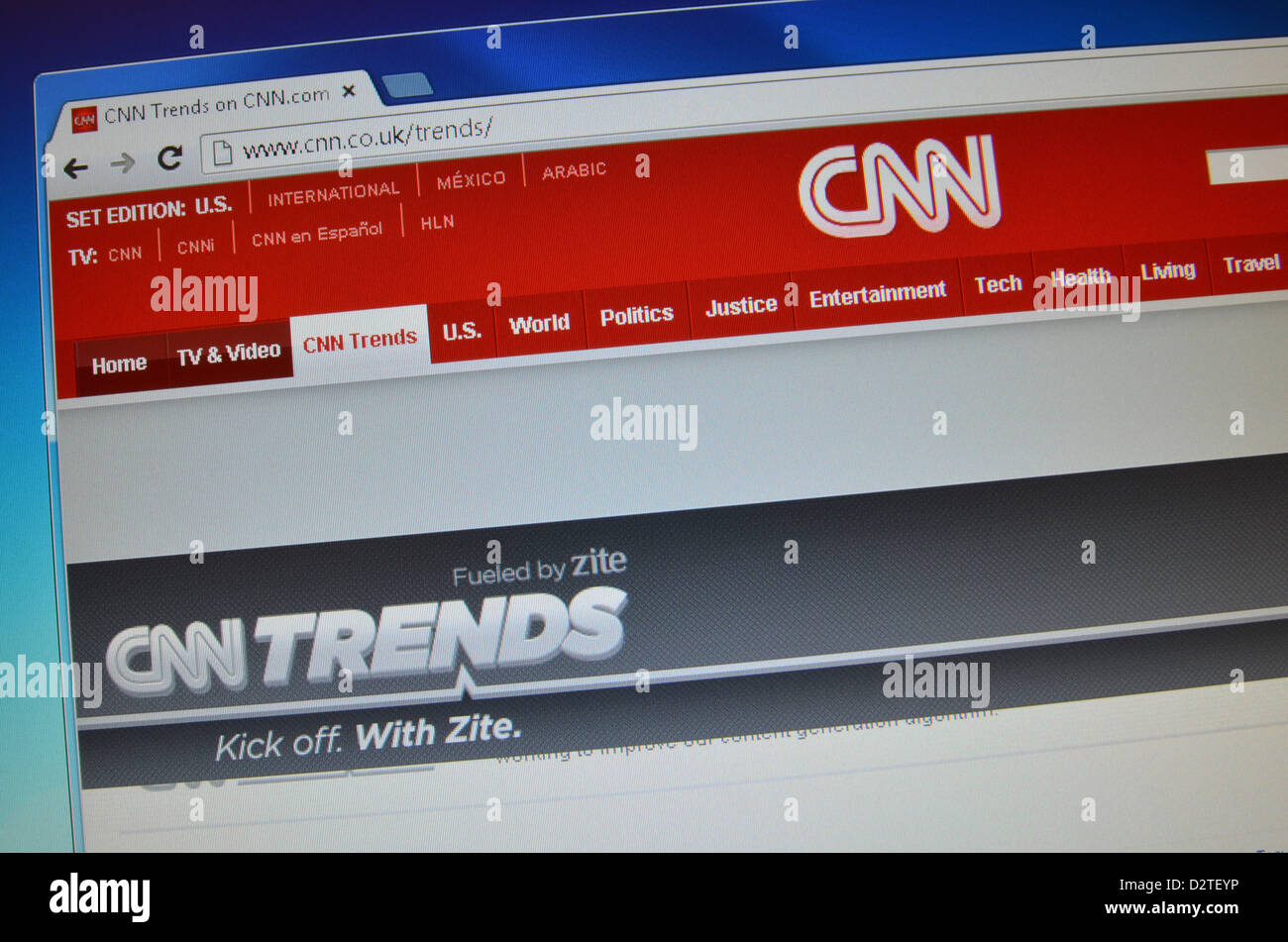 CNN Trends website screenshot Stock Photo Alamy