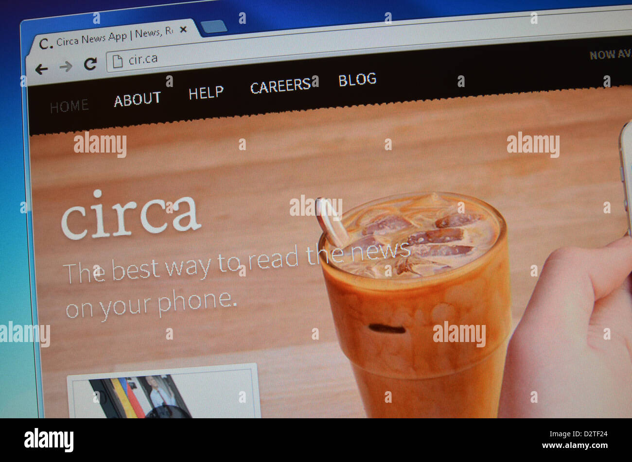 Cir.ca website screenshot Stock Photo