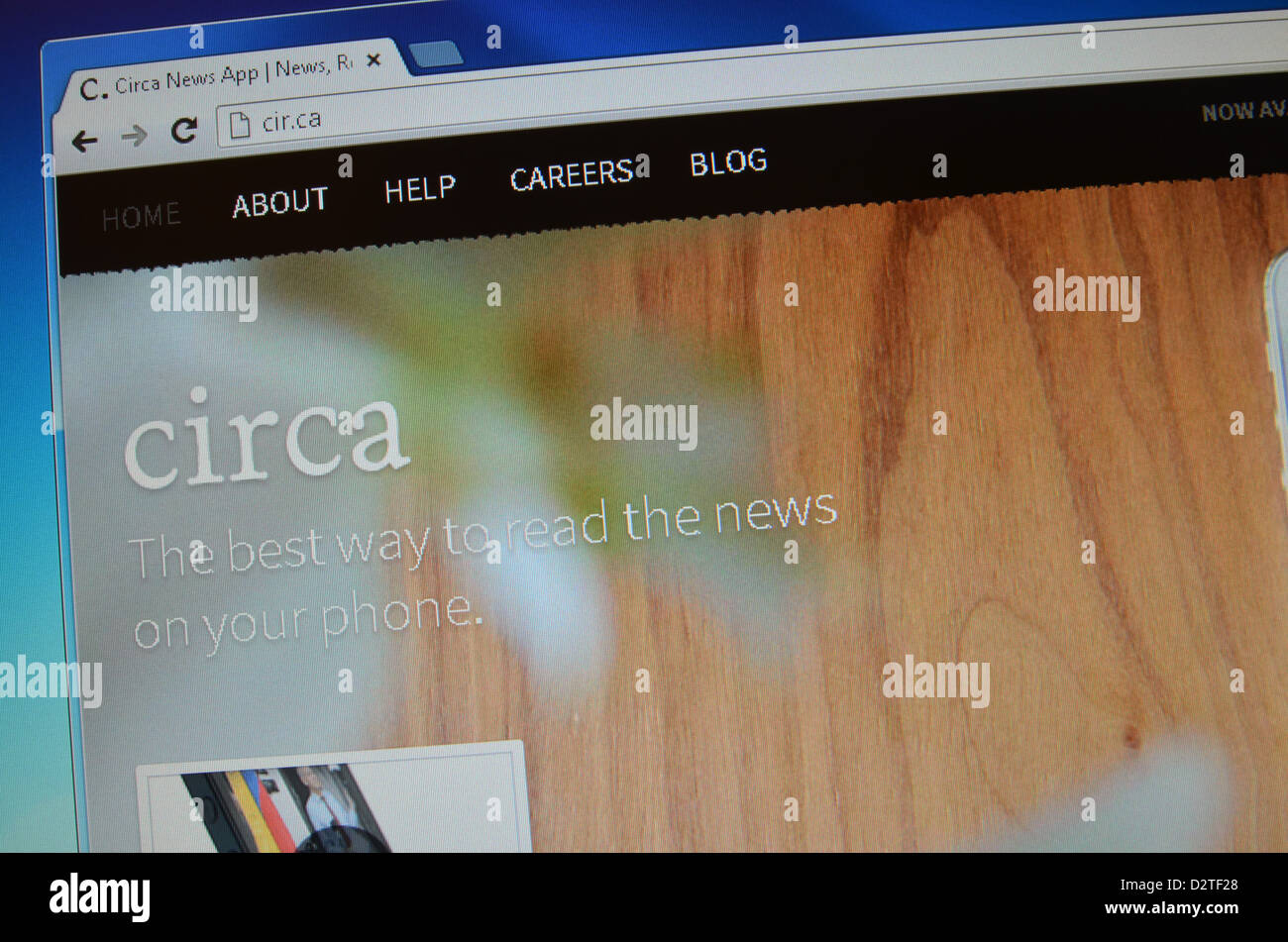 Cir.ca website screenshot Stock Photo