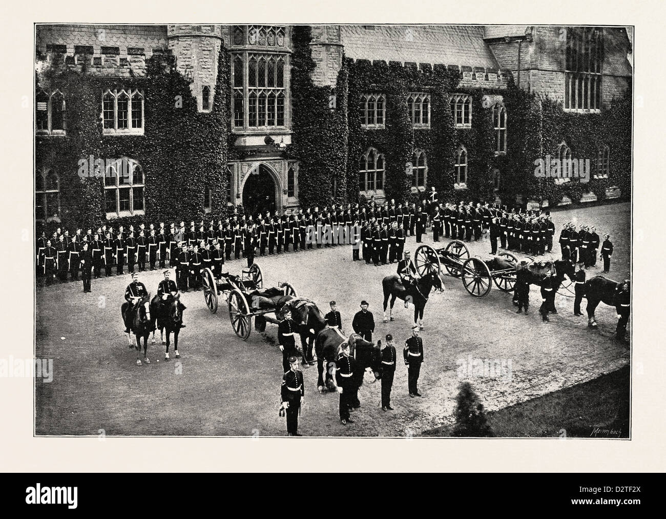 YOUNG ENGLAND, PARADE OF THE CADETS AT MALVERN COLLEGE Stock Photo