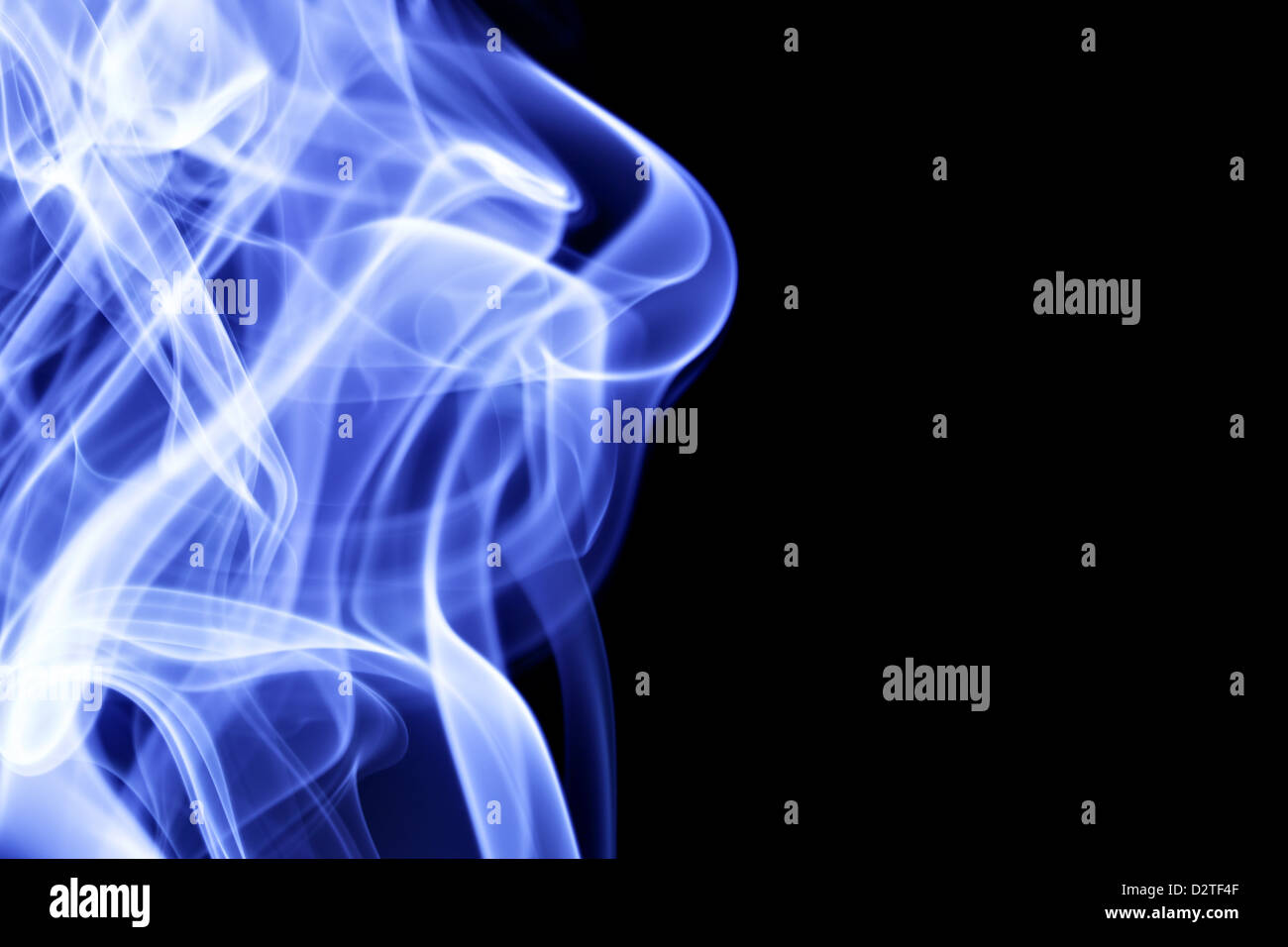 Blue smoke, may be used as background Stock Photo