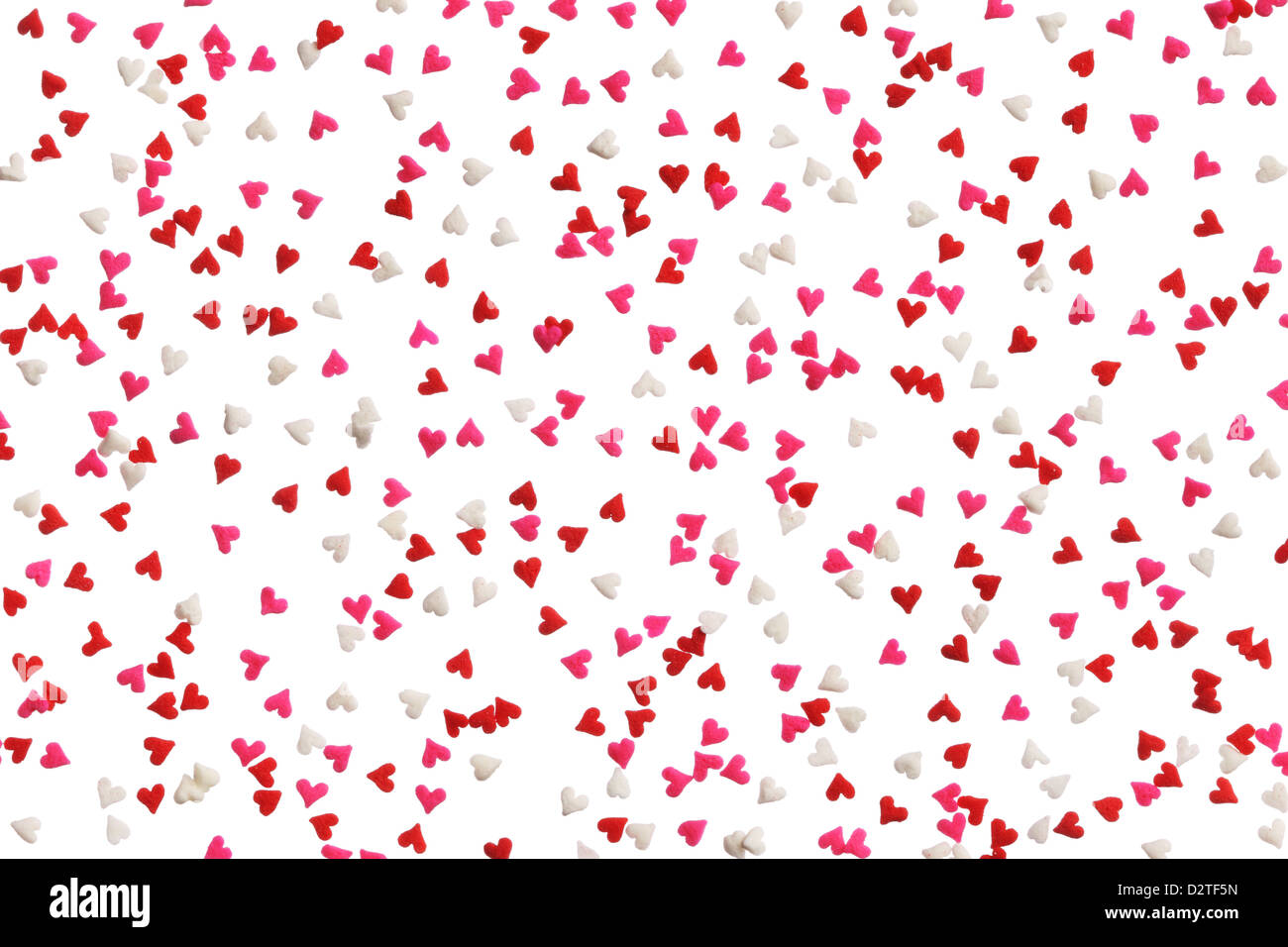 Background of heart sprinkles in red, pink and white Stock Photo - Alamy