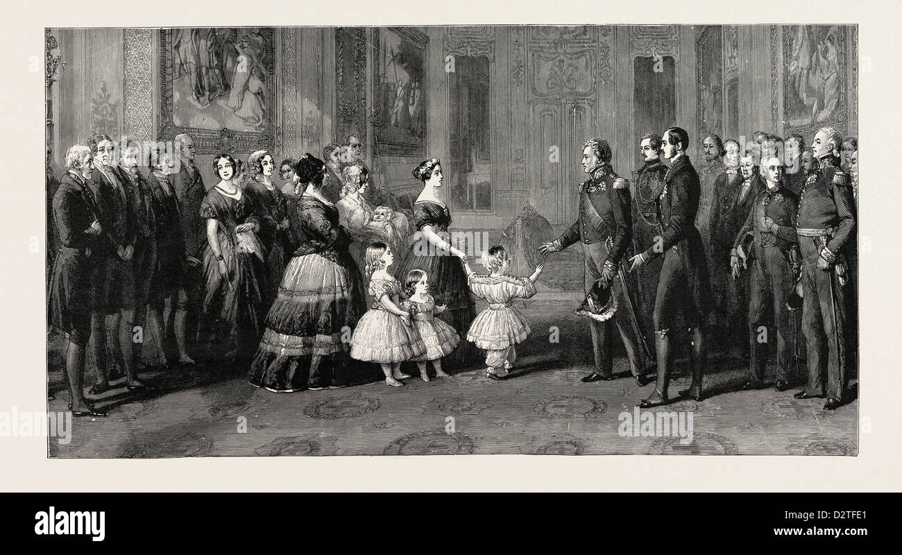 H.R.H. THE PRINCE OF WALES AT HER MAJESTY'S RECEPTION OF KING LOUIS PHILIPPE IN WINDSOR CASTLE, OCTOBER 8, 1844 Stock Photo