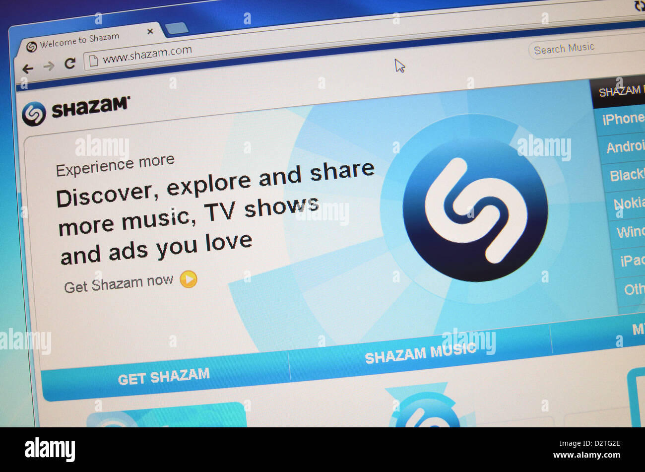 Shazam online hi-res stock photography and images - Alamy