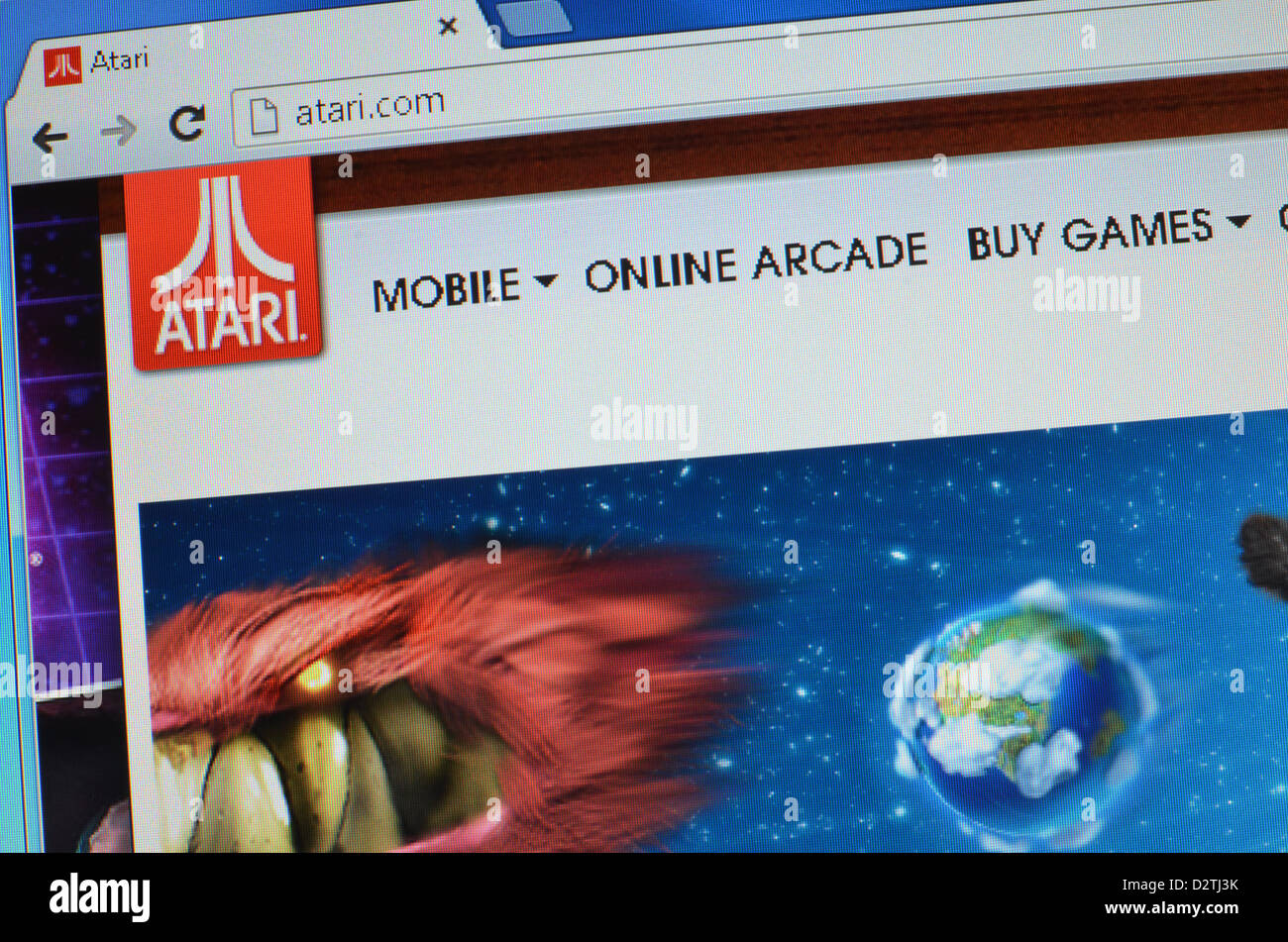 Atari.com website screenshot Stock Photo
