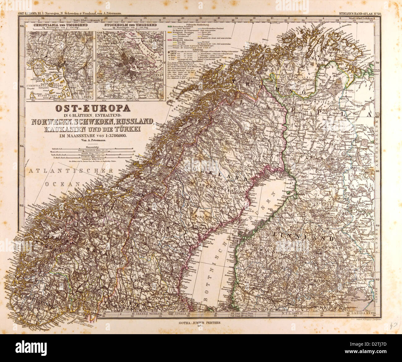 Norway Sweden Map Stock Photo - Alamy