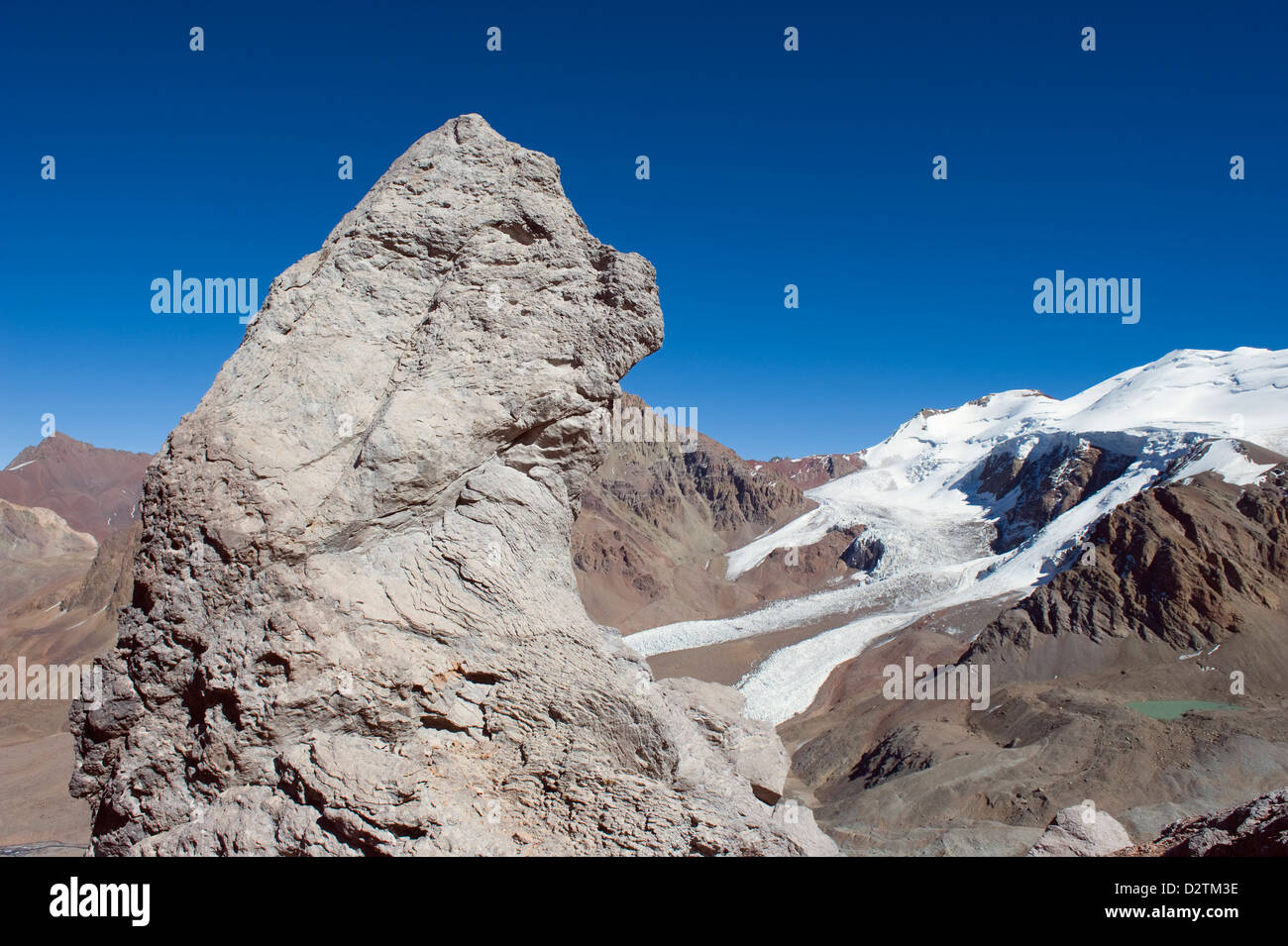 Aconcagua Provincial Park, the Andes mountains, Argentina, South America Stock Photo