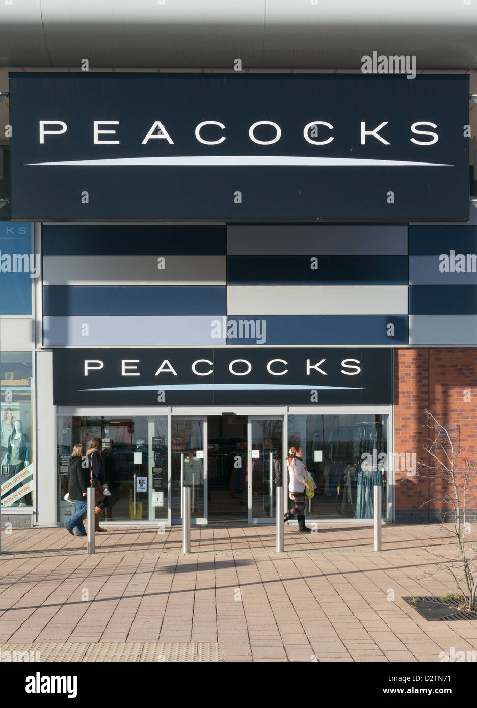 Peacocks shop front Washington Town centre Galleries shopping centre north east England UK Stock Photo