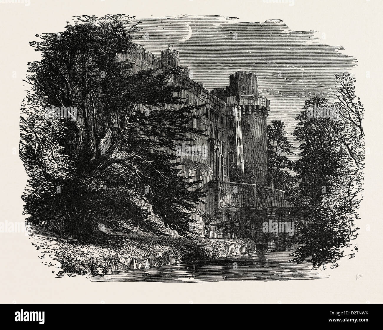 Engraving of the warwick castle hires stock photography and images Alamy