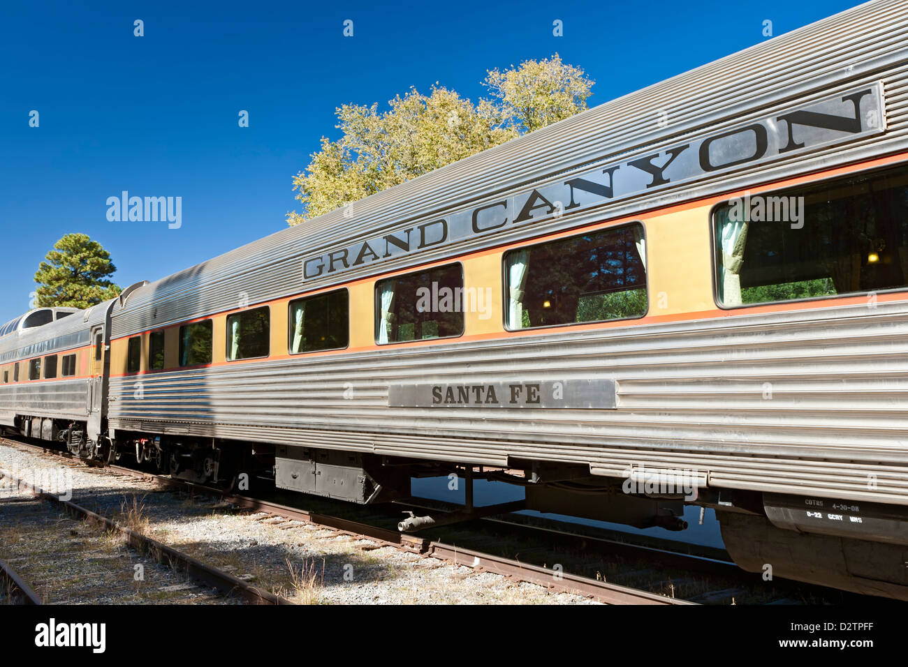 Train car, Grand Canyon Railway, Grand Canyon National Park, Arizona USA Stock Photo