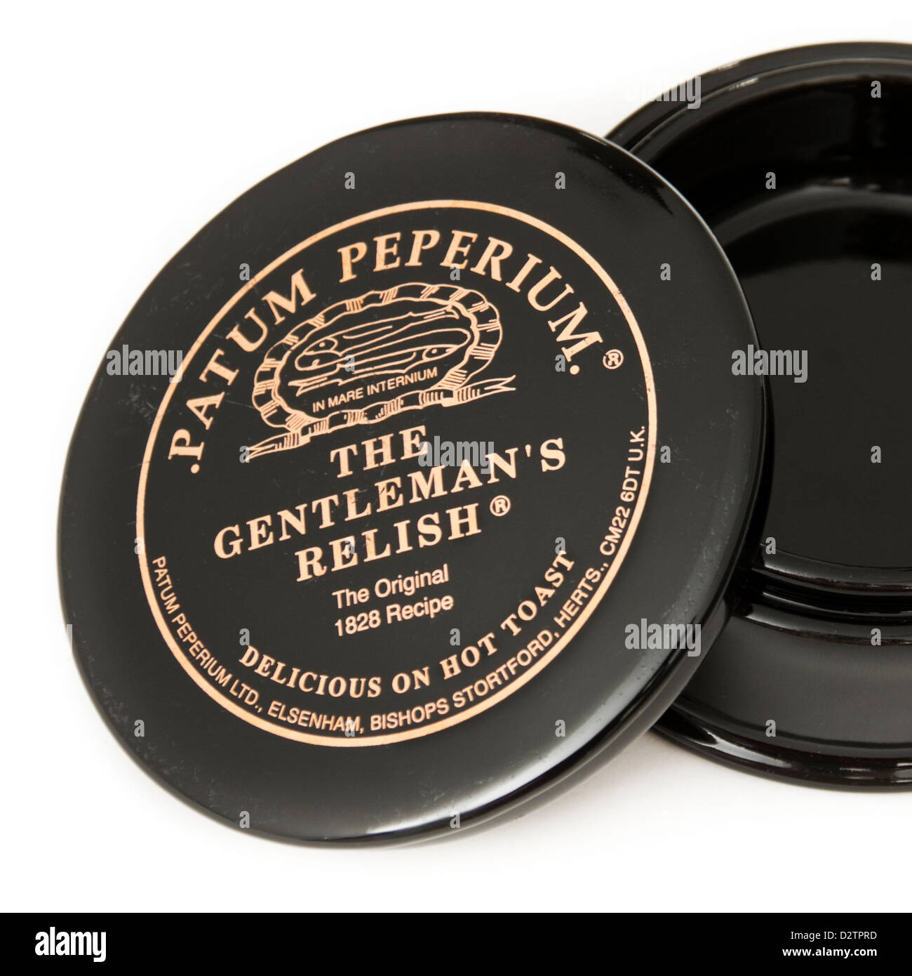 Vintage jar of Patum Peperium, the Gentleman's Relish. One of the most secret recipes in the world. Stock Photo