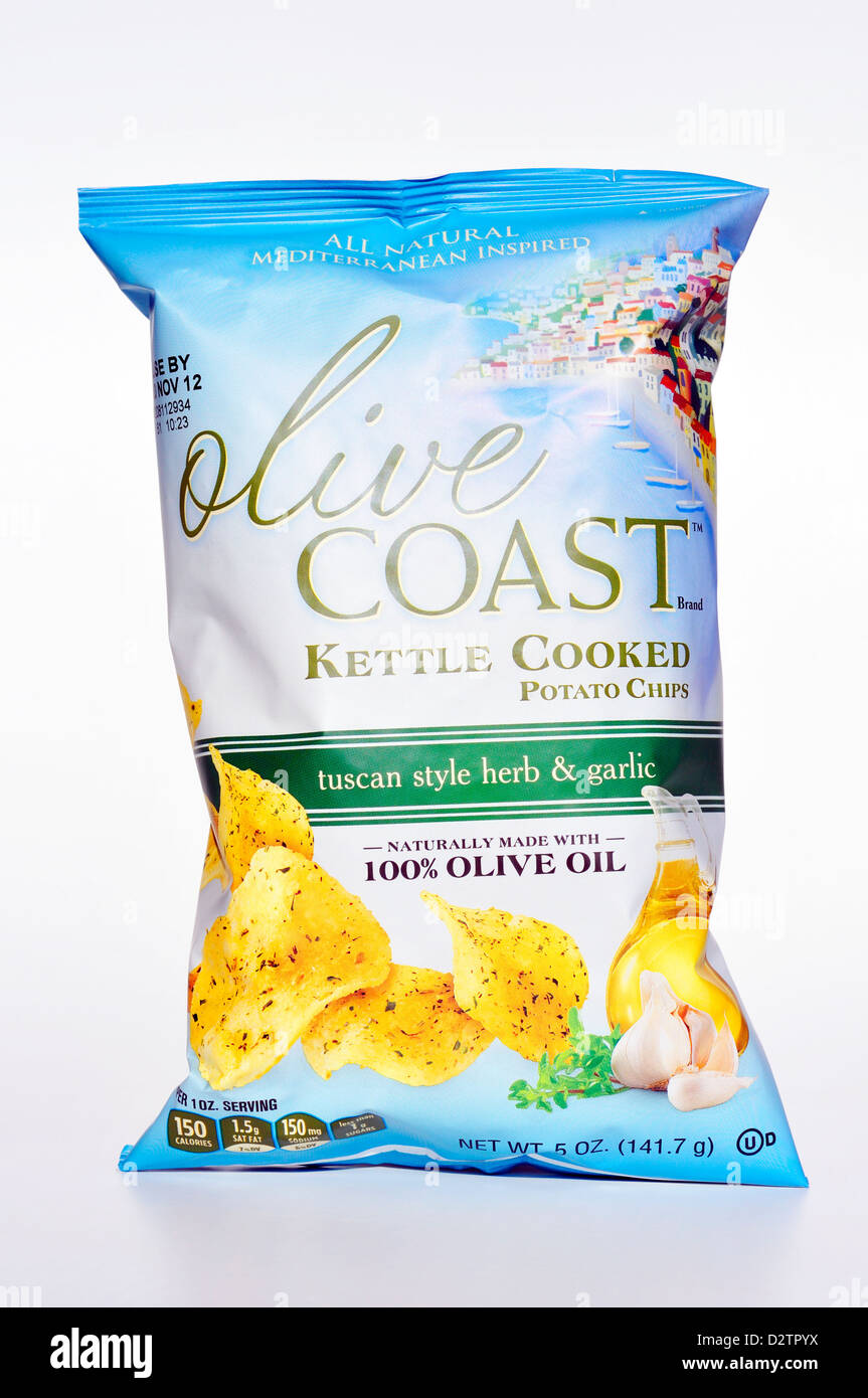 Potato chips with olive oil Stock Photo Alamy