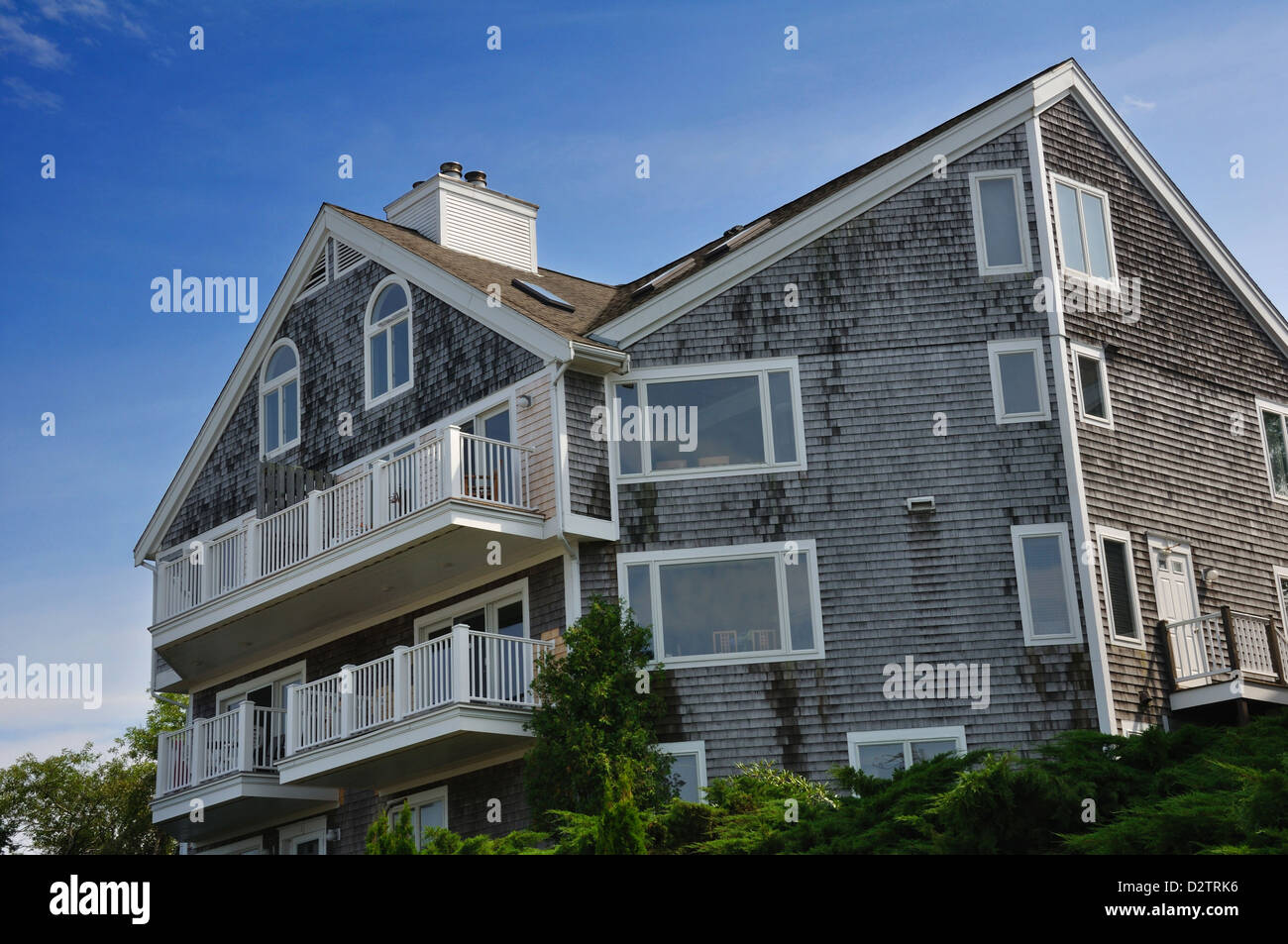 Cape Cod style apartment building, Cape Cod, Massachusetts, USA Stock