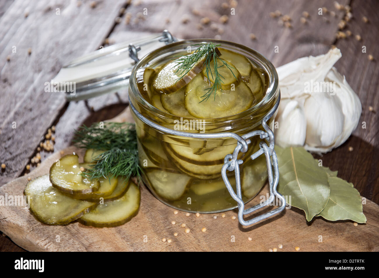 Pickled gherkins in a jar hires stock photography and images Alamy