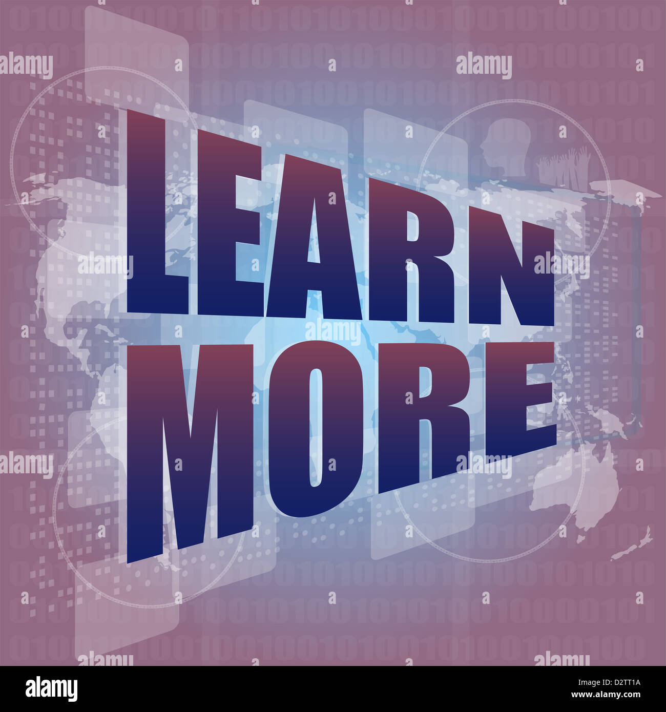 Education and learn concept: words Learn more on digital screen Stock ...