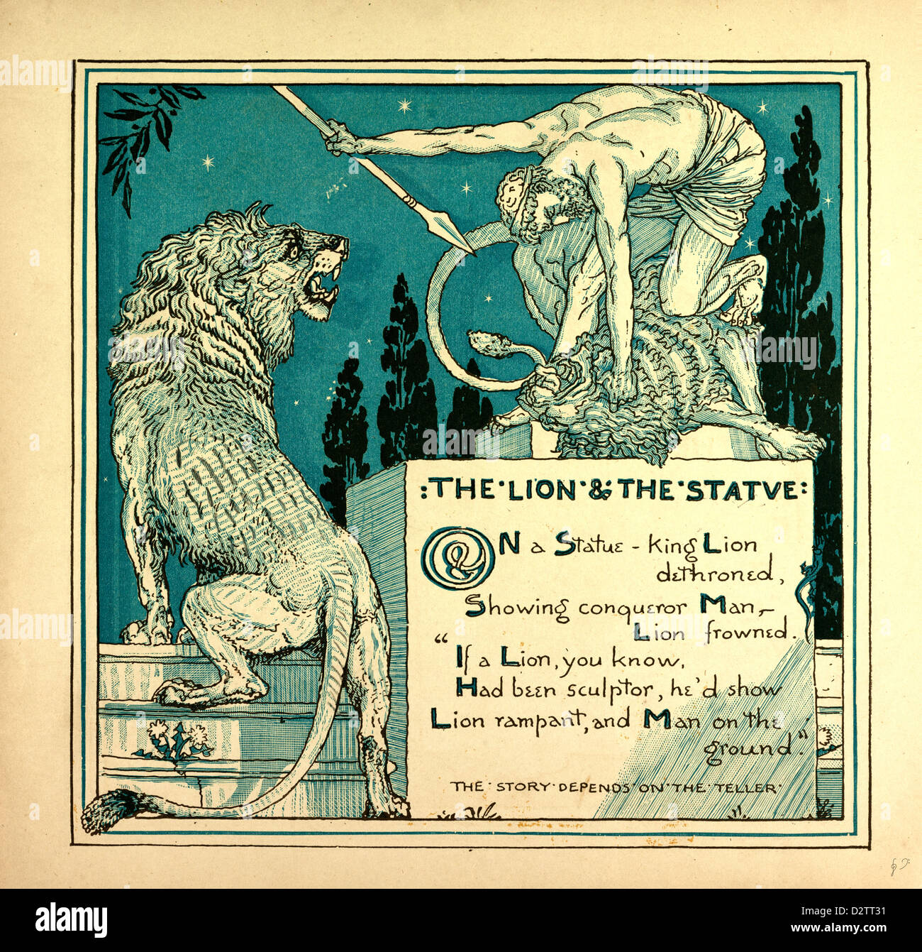 THE LION AND THE STATUE Stock Photo Alamy
