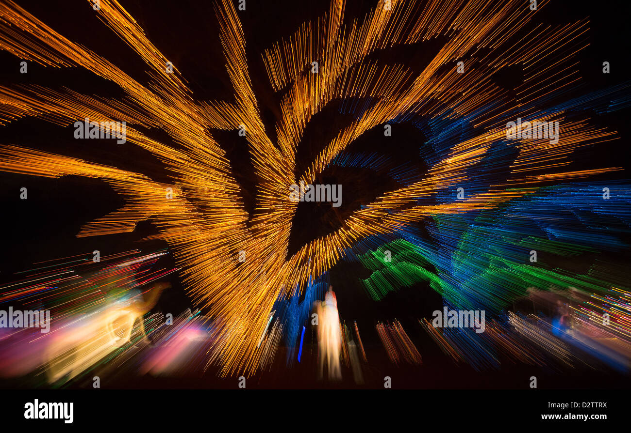 Trail of Lights Christmas light display in Austin, Texas Stock Photo