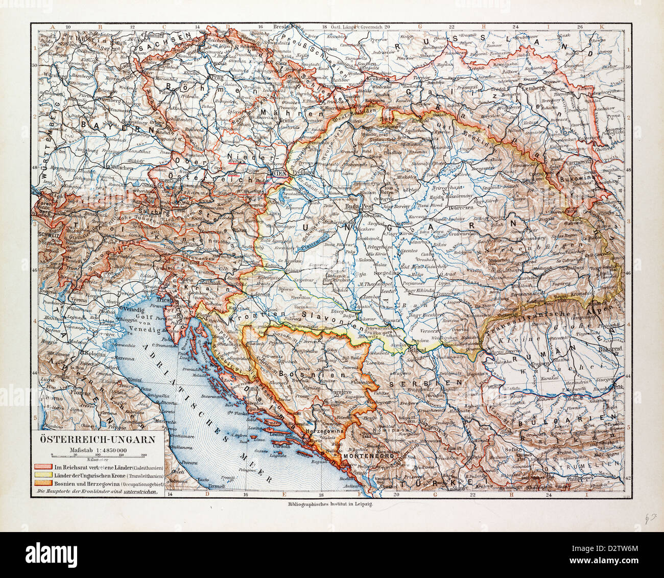 Austria Hungary Map High Resolution Stock Photography And Images Alamy