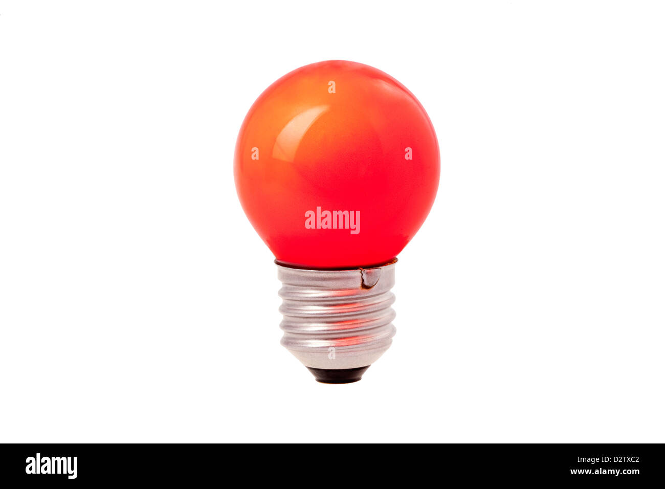 Red light bulb Stock Photo Alamy