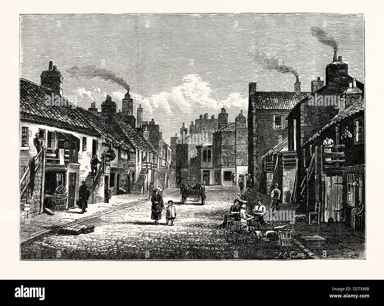 EDINBURGH MAIN STREET NEWHAVEN Stock Photo Alamy