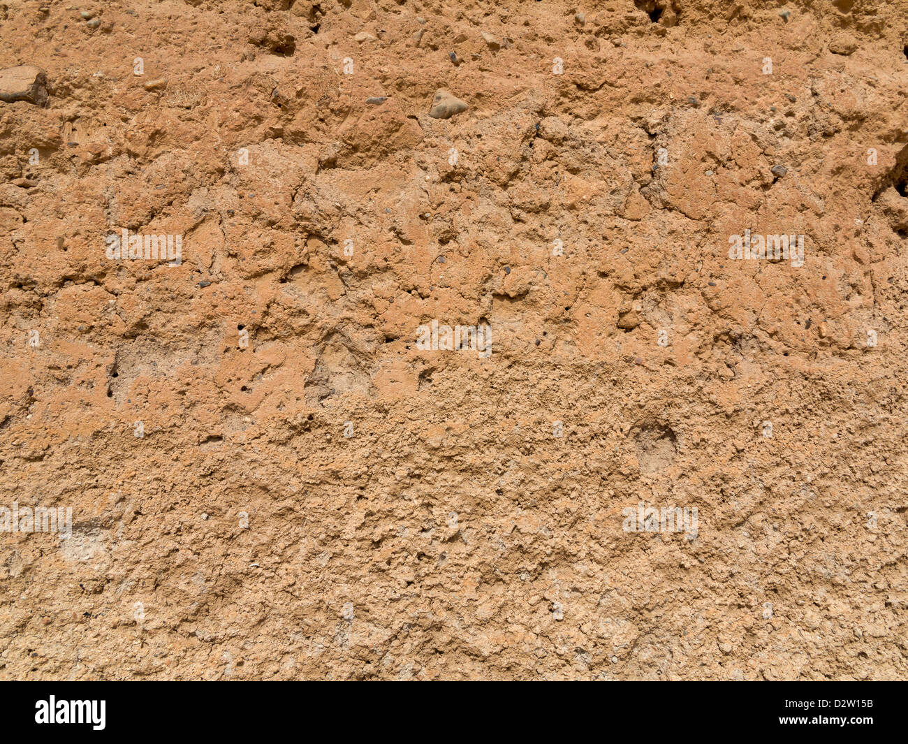 Close up detail of vertical wall showing pitted and warn surface Stock Photo