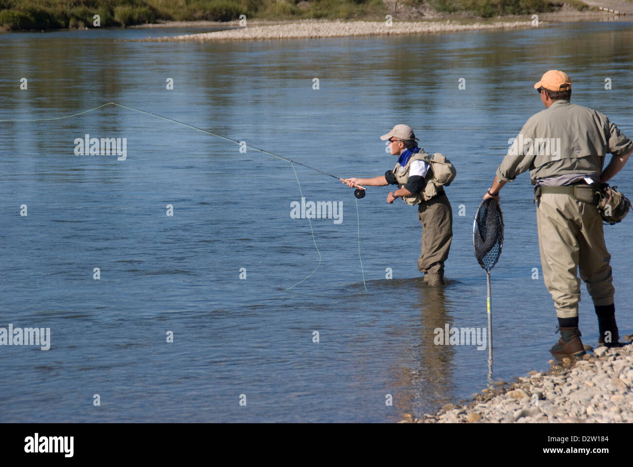 Guided catch and release fly fishing on the Red Deer River,Alberta, Canada with Tailwater