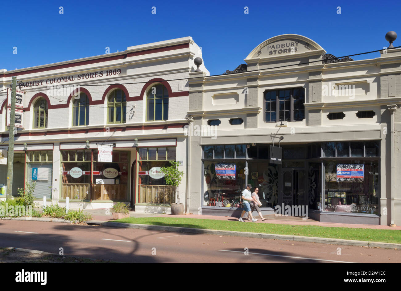 Historic colonial buildings in Guildford, Western Australia Stock Photo