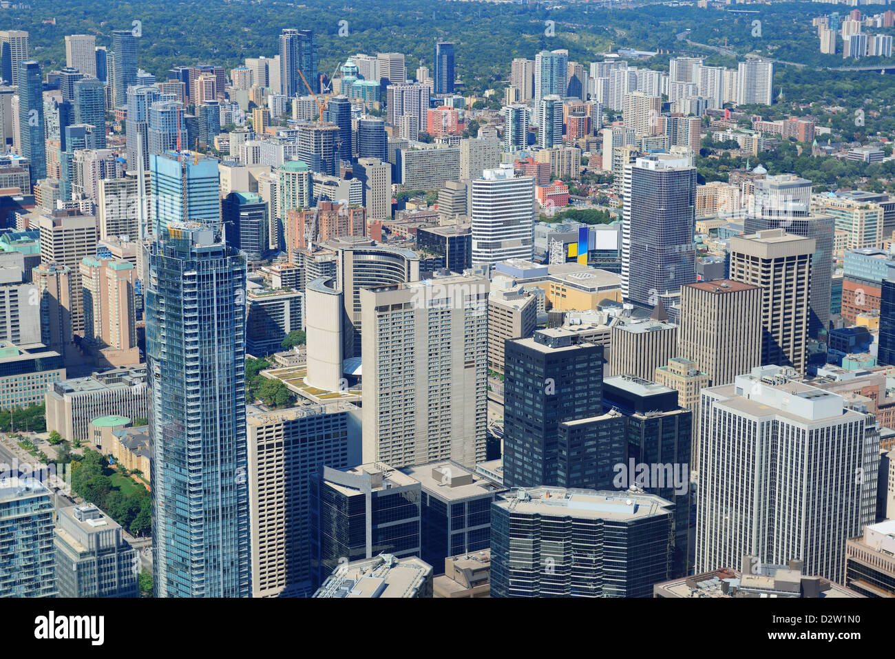Toronto urban architecture aerial view. Stock Photo