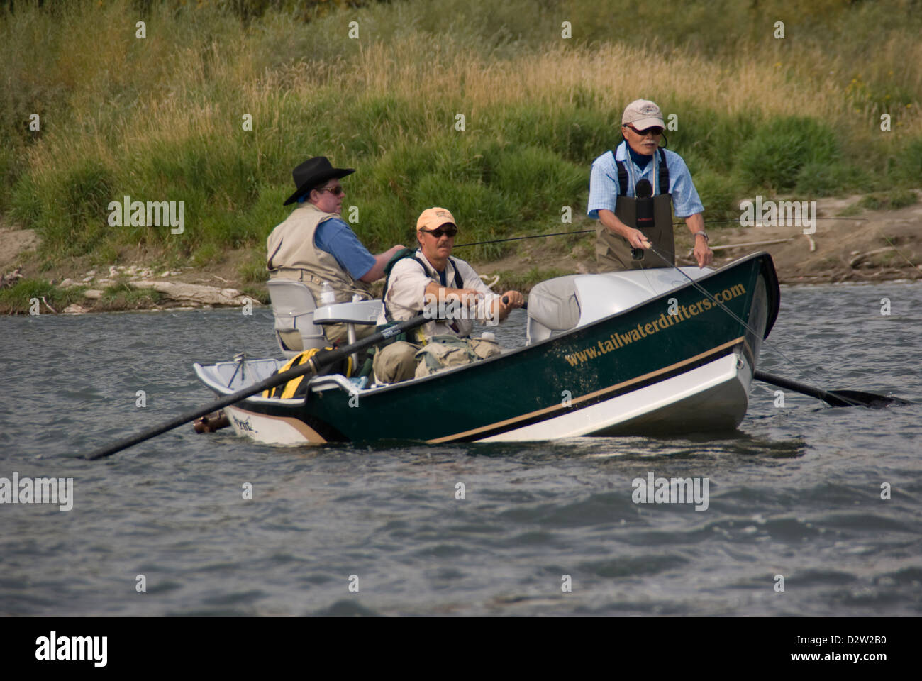 Fly fishing on the Bow River, Alberta, Canada with Tail Water Drifters