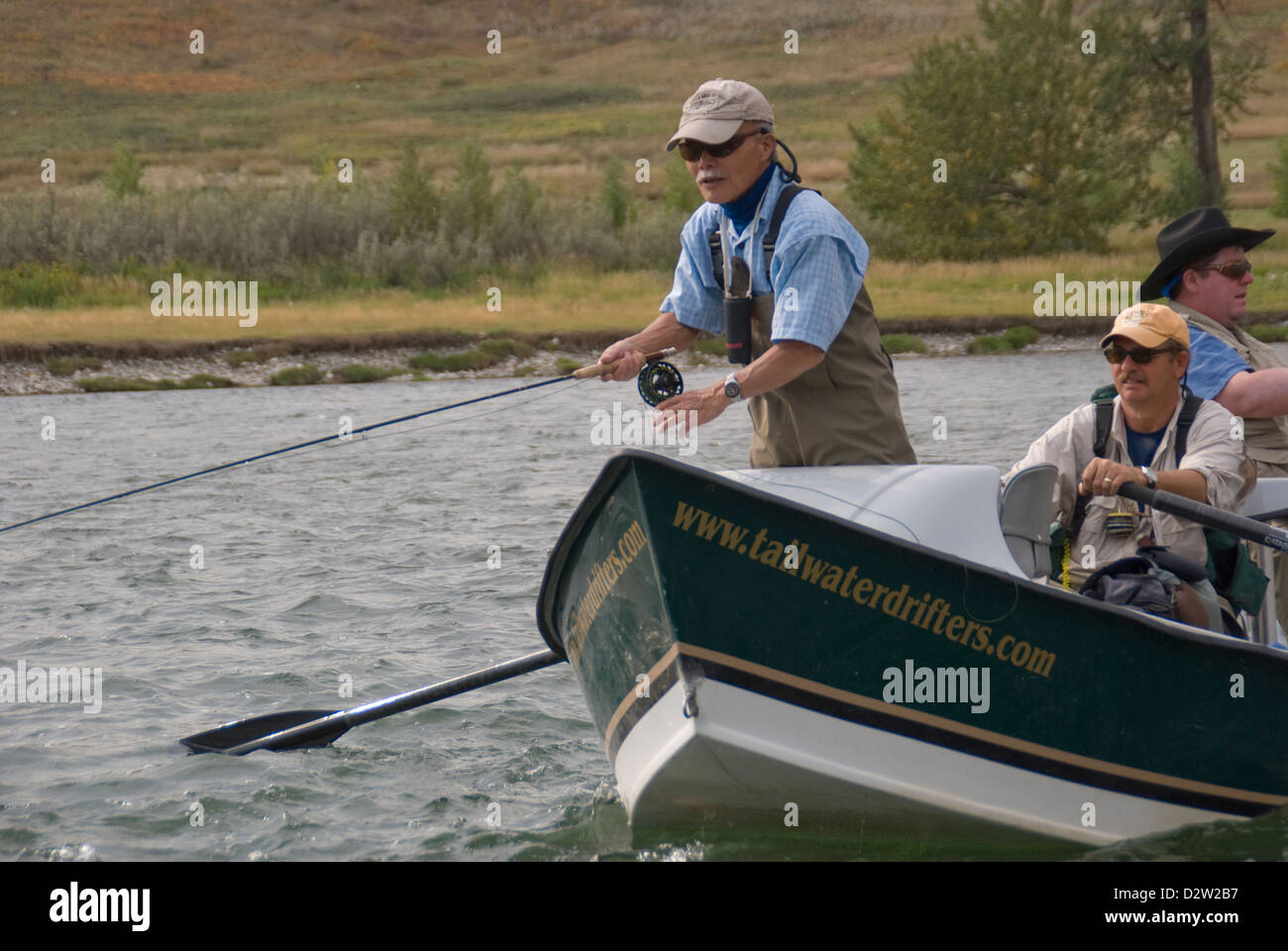 Fly fishing on the Bow River, Alberta, Canada with Tail Water Drifters