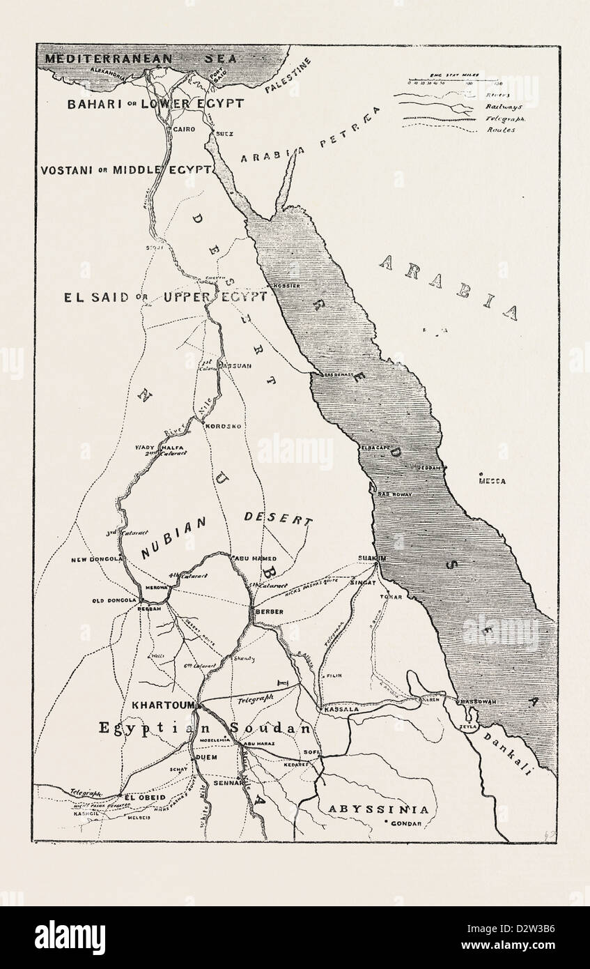 Map of egypt and sudan hi-res stock photography and images - Alamy