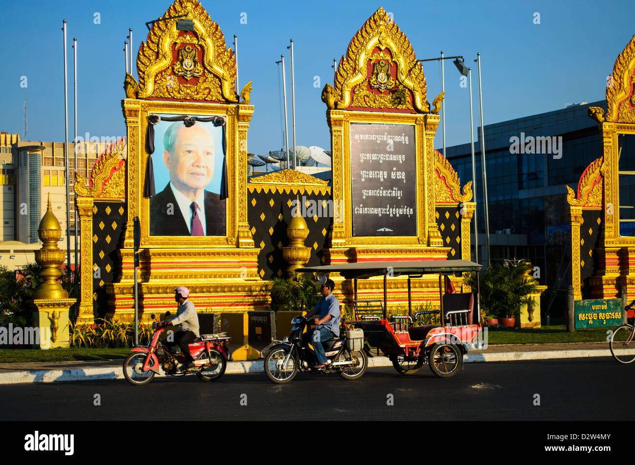 Cambodian King-Father Norodom Sihanouk iphotos and monuments before his