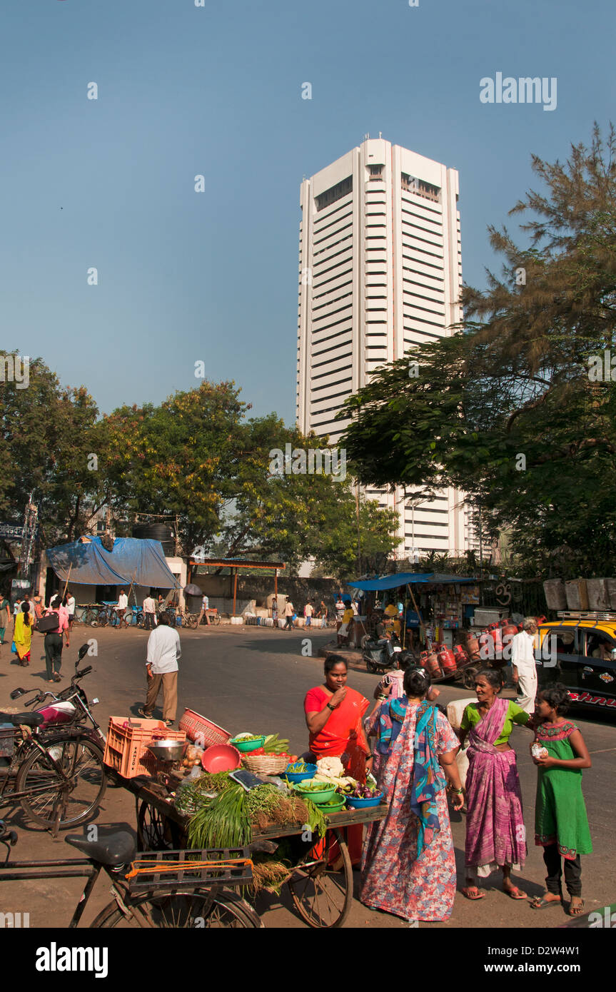 Mumbai ( Bombay )  India Slum World Trade Center Colaba Stock Photo