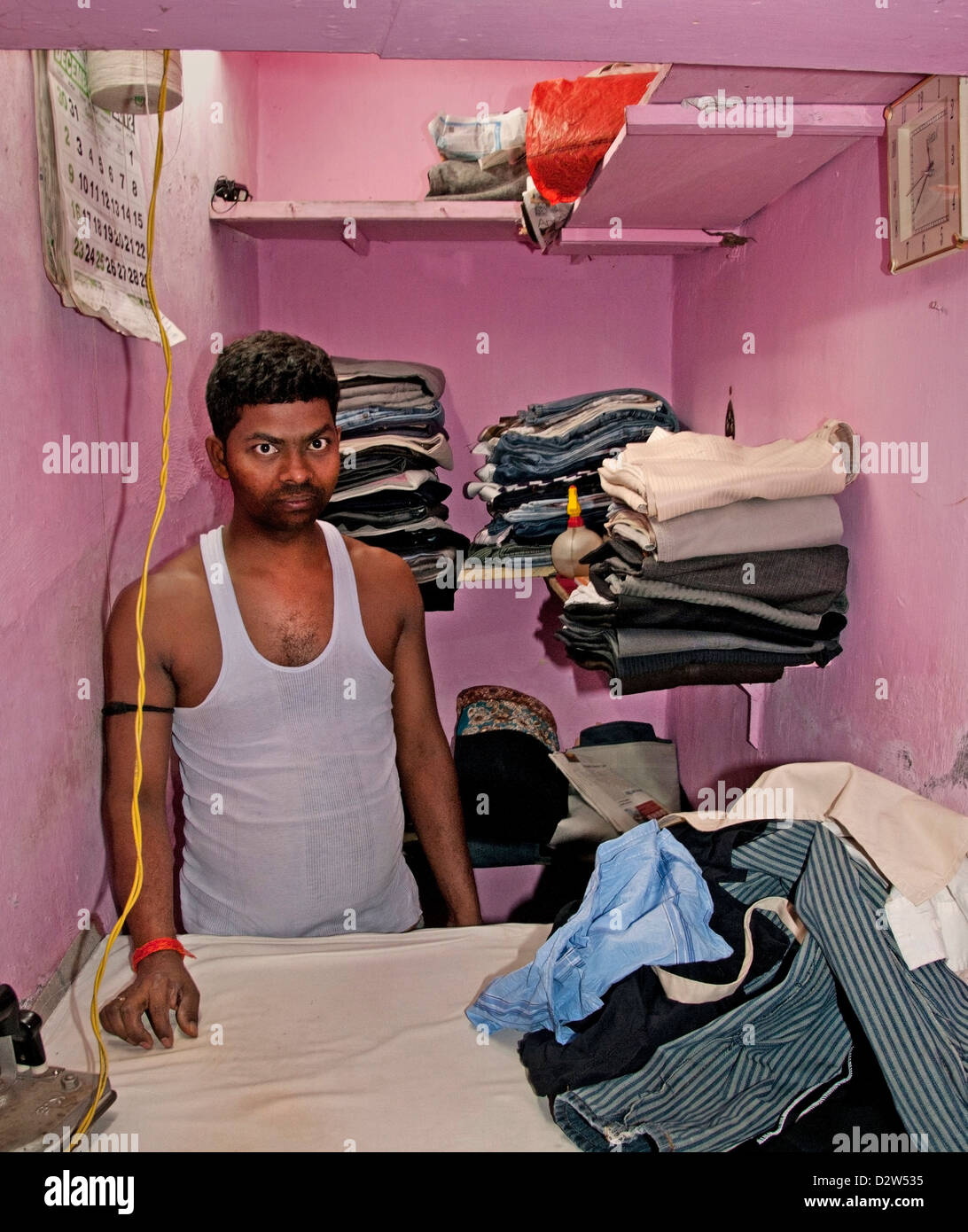 Mumbai ( Bombay ) Slum near Colaba and World Trade Center India Stock Photo