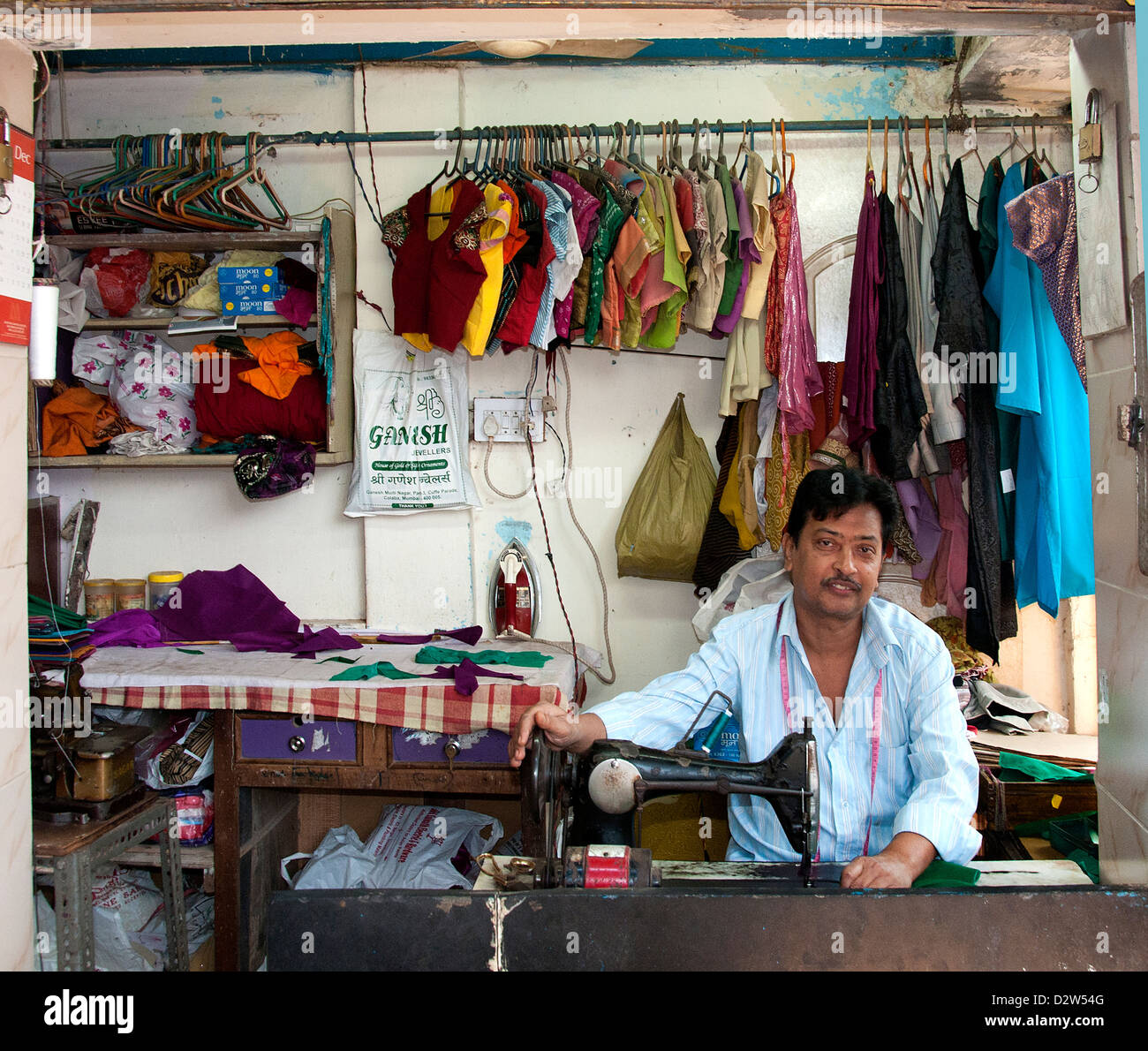 Mumbai ( Bombay ) Slum near Colaba and World Trade Center India Stock Photo