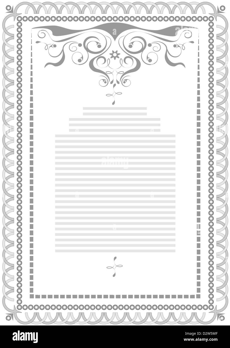 Decorative title page border Black and White Stock Photos & Images - Alamy