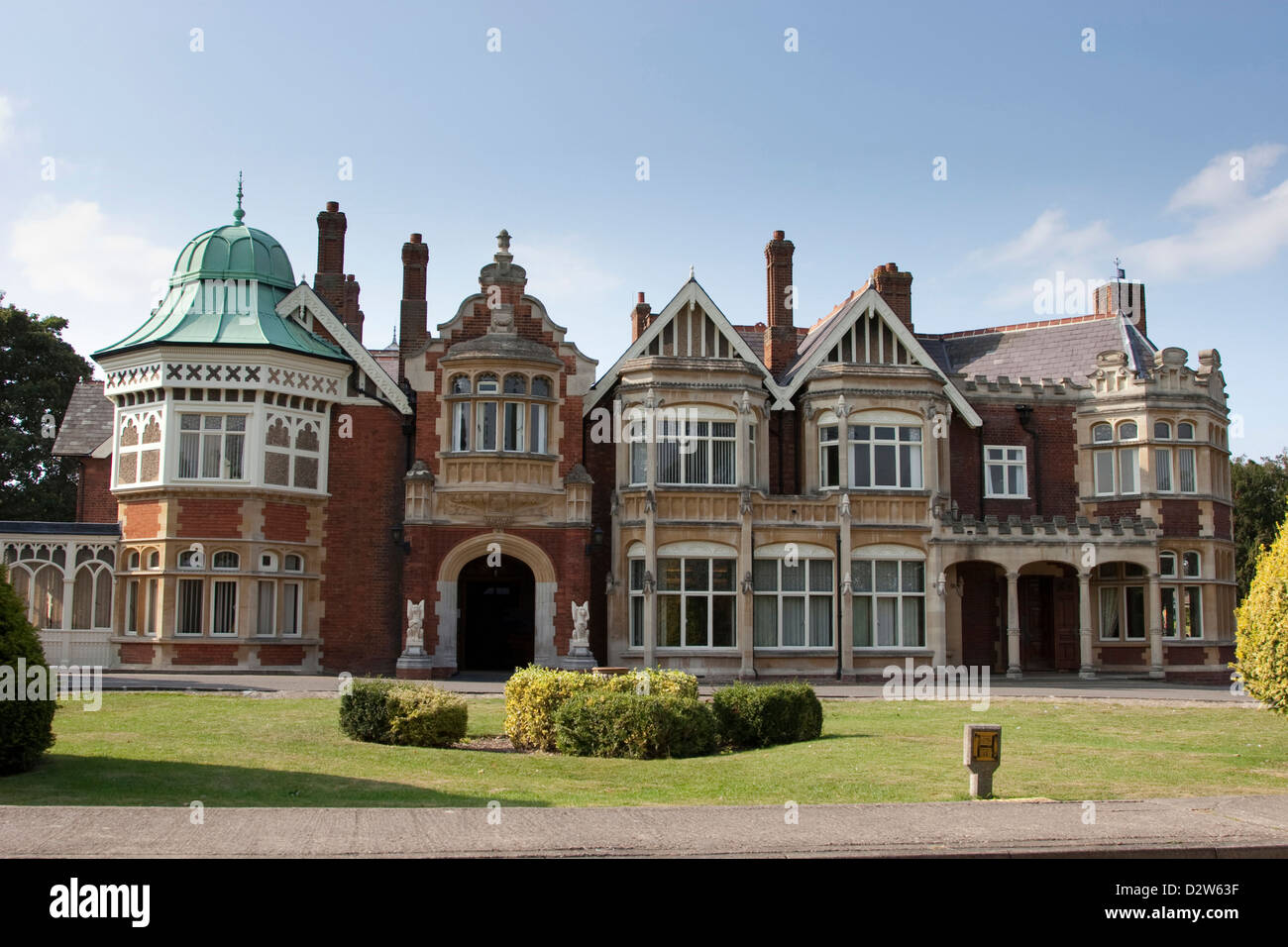 Bletchley Park Mansion, Bletchley, England. Stock Photo