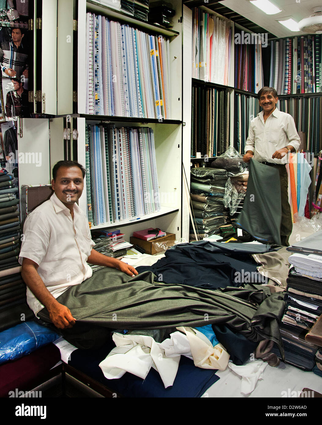 Mulji Jetha Market is the biggest textile market in Asia  Mumbai ( Bombay ) India near Zavari Bazaar and Crawford Market Stock Photo