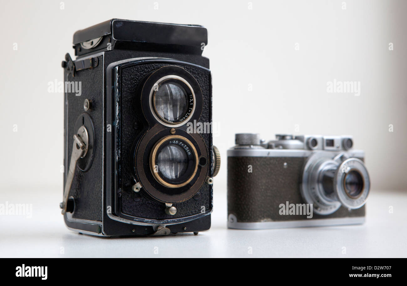 Old retro antique camera Stock Photo