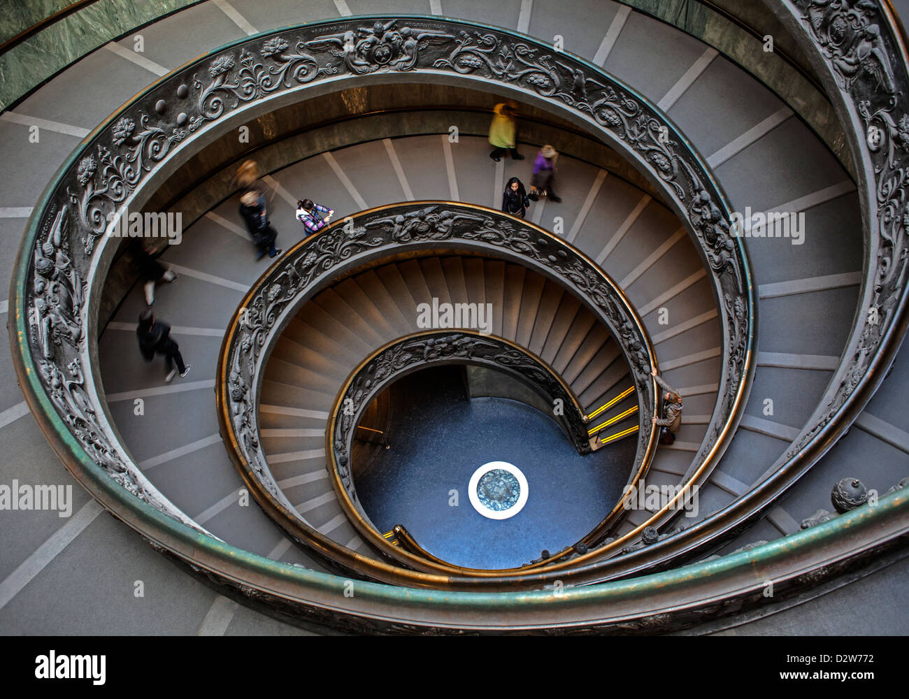 Double spiral stairs at the Vatican Museum in Rome, Italy Stock Photo
