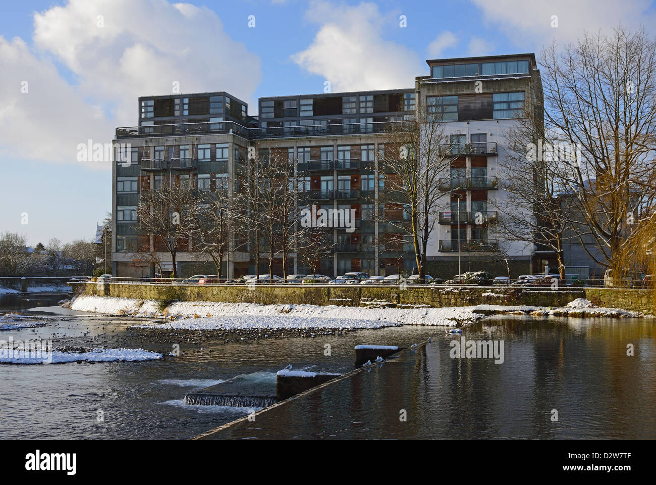 Sand Aire House and the River Kent. Kendal, Cumbria, England, United