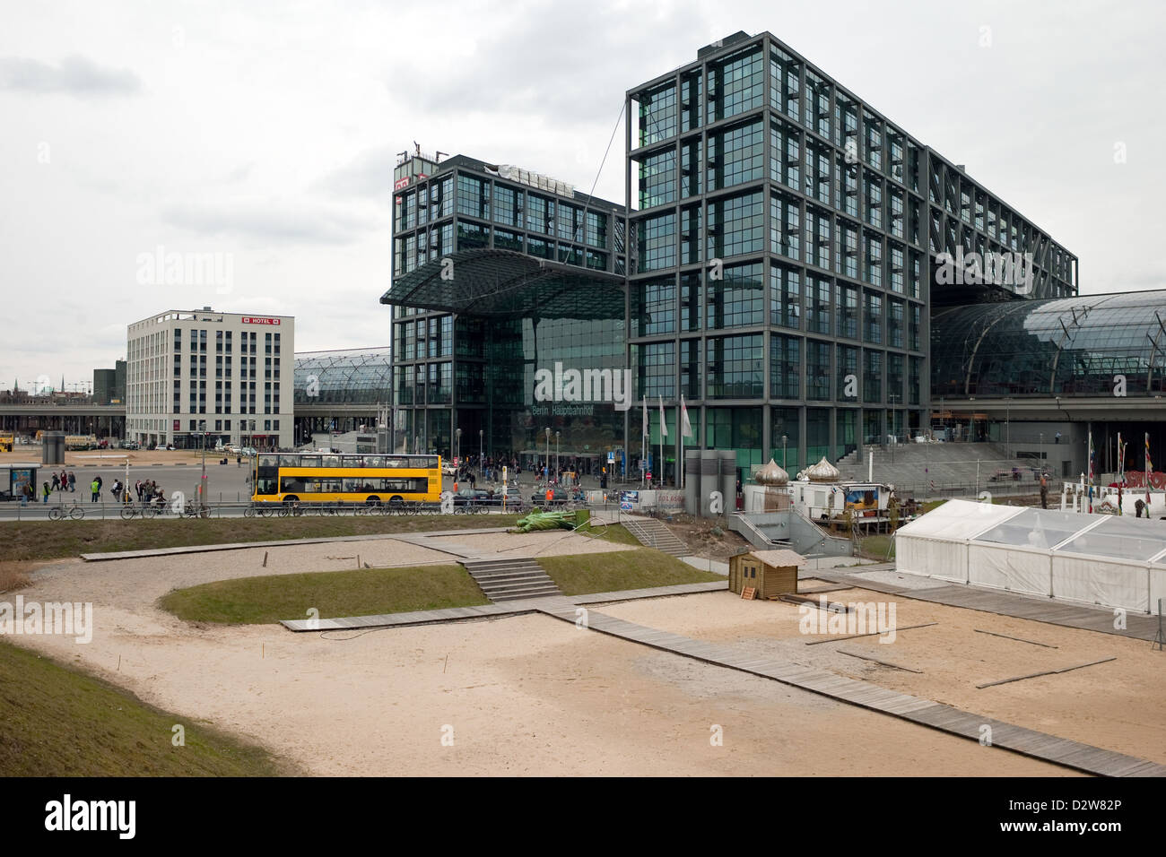 Berlin, Germany, desolation around the Berlin Hauptbahnhof Stock Photo