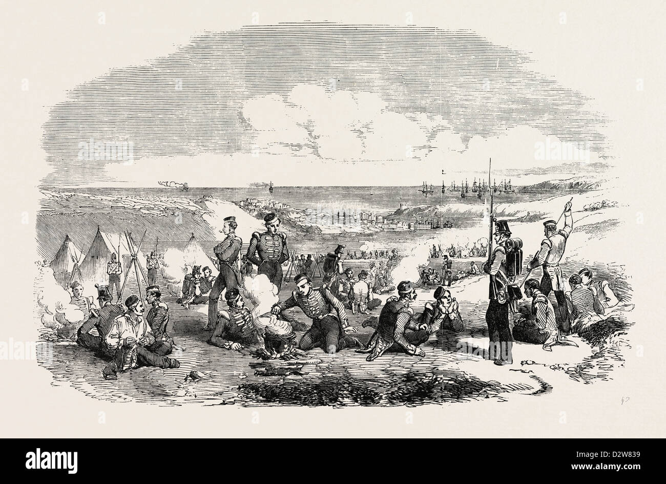 Antique Print 1886 BURMA Execution of a Dacoit by Royal Welsh Fusiliers