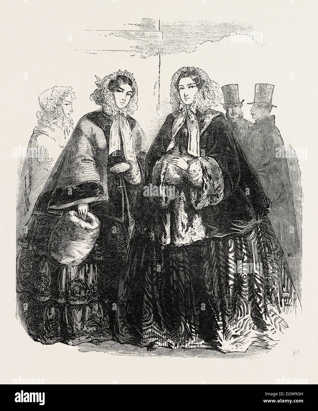 PARIS FASHIONS FOR DECEMBER 1854 Stock Photo Alamy
