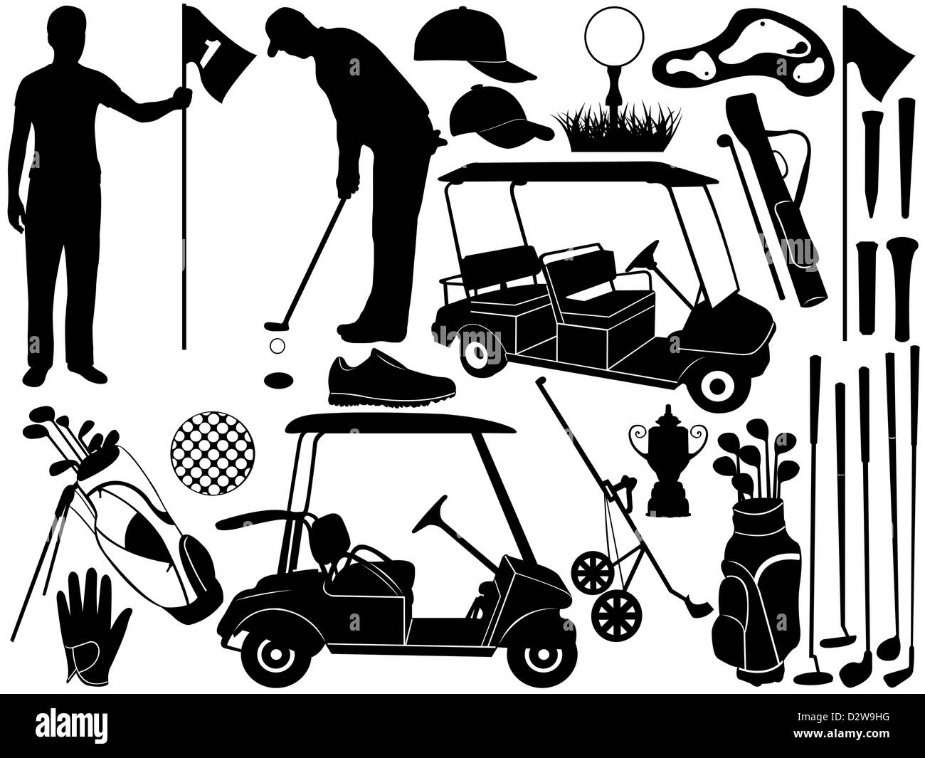 Black golf bag Black and White Stock Photos & Images Alamy