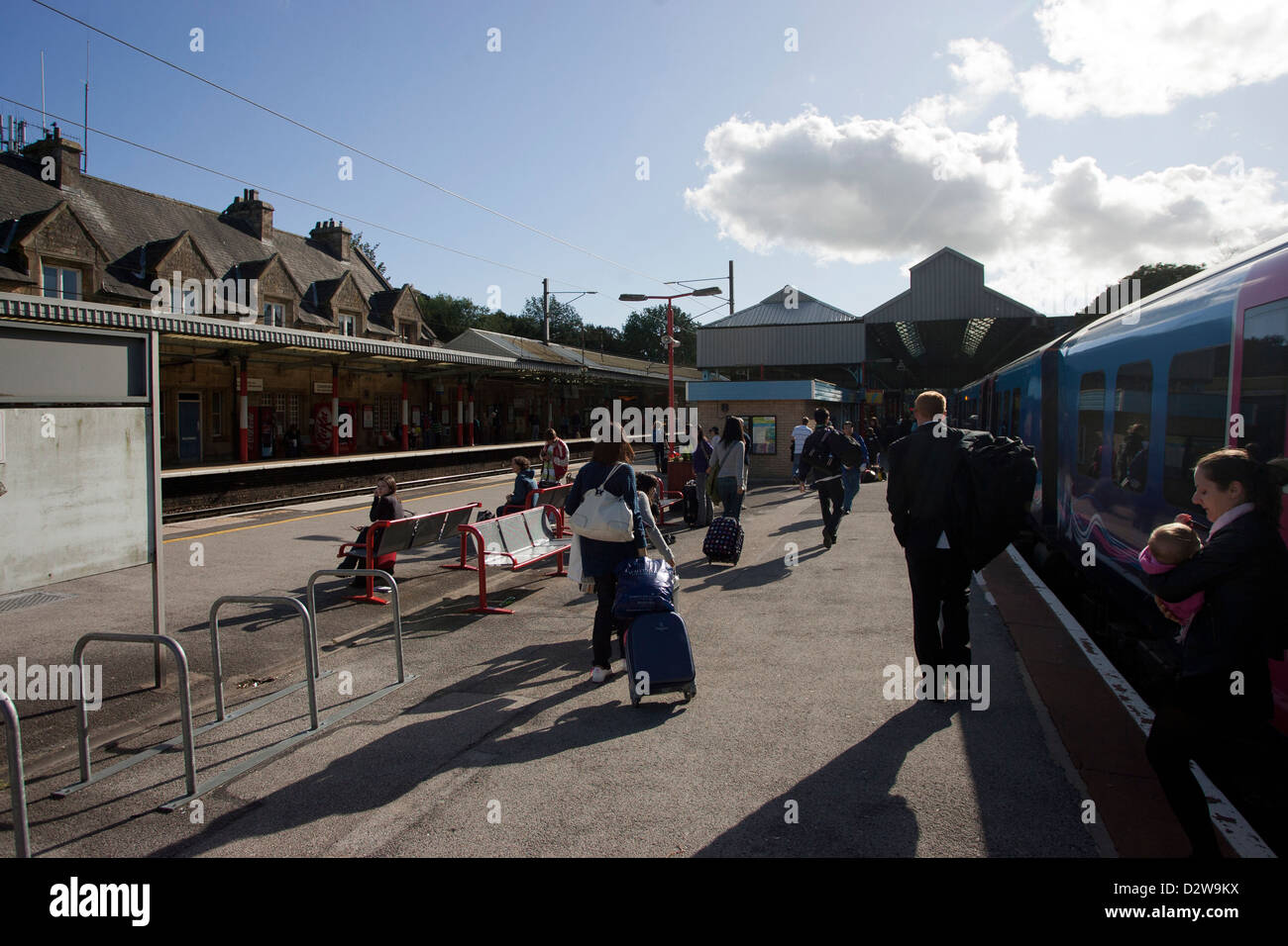 Oxenholme Railway station First TransPennine Express train arriving at ...