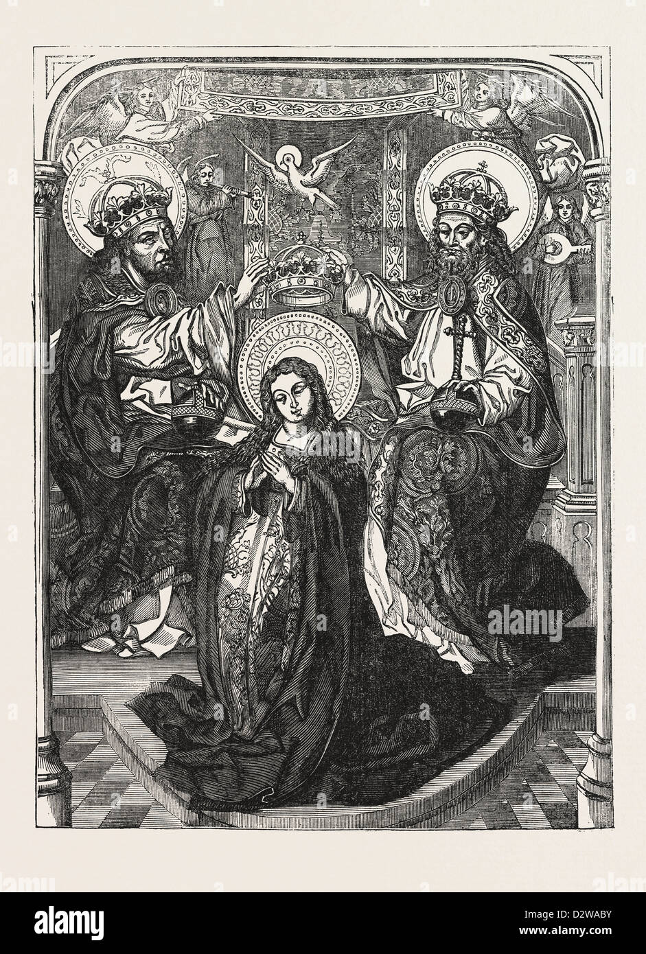 Coronation of the virgin engraving hi-res stock photography and images ...