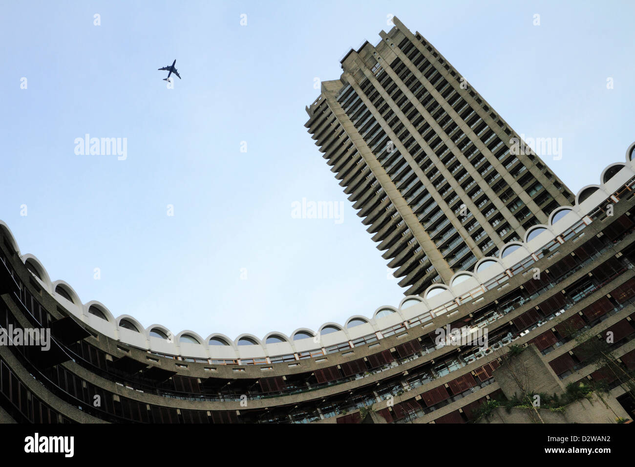 Residential apartments, The Barbican, London Stock Photo
