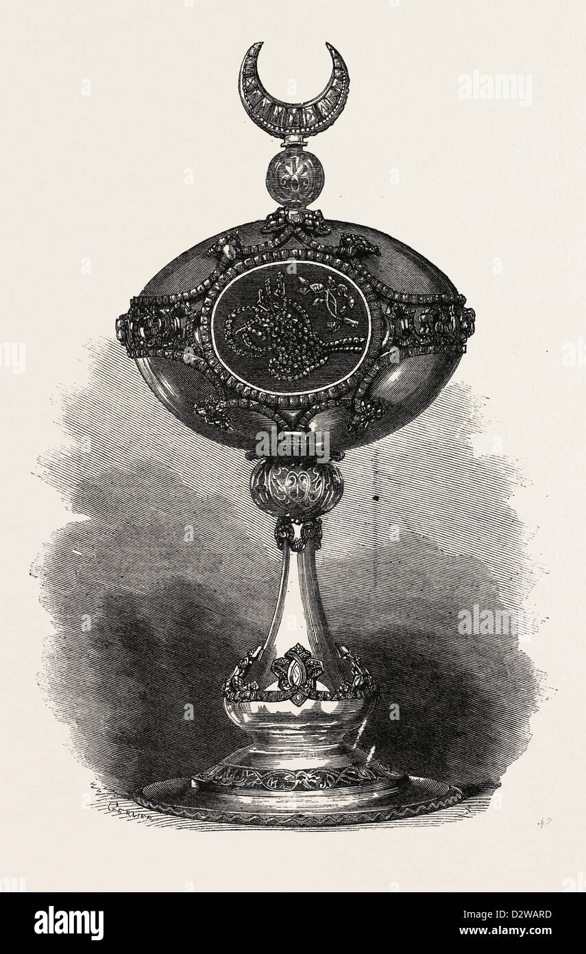 CUP PRESENTED TO THE SULTAN OF TURKEY BY THE DUKE OF BRABANT Stock Photo